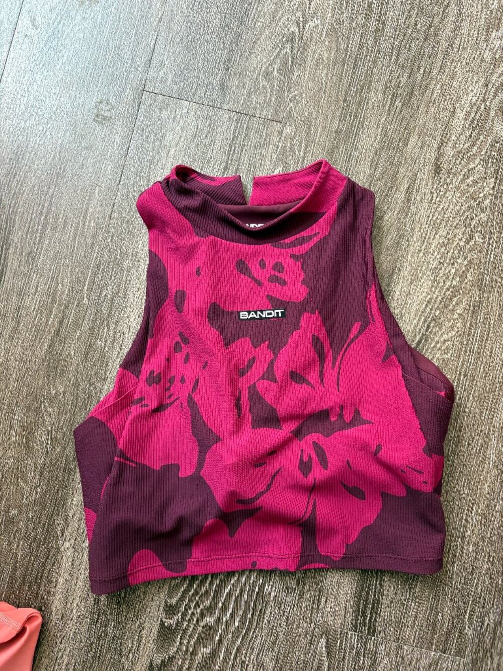 Women's Bandit Magenta Floral Crop Sports Bra